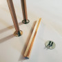 10 mèches croisées en bois avec socles
