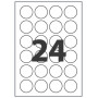24 étiquettes rondes autocollantes 40 mm