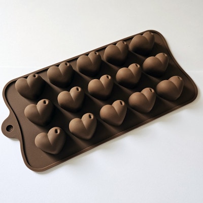 Moule silicone 15 cœurs