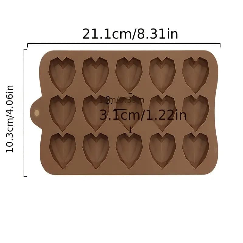 Moule silicone diamant cœur