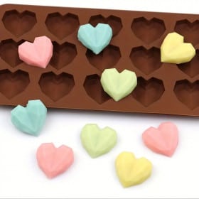 Moule silicone diamant cœur