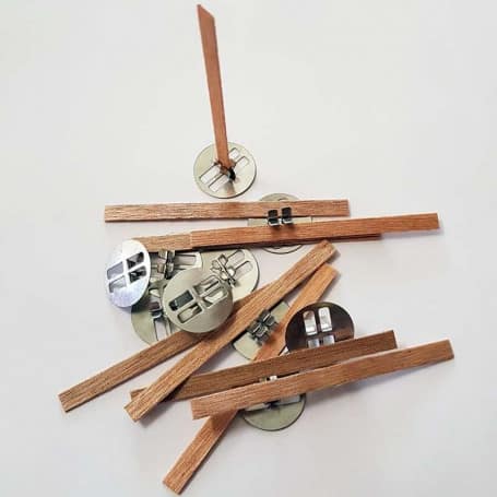 10 mèches renforcées en bois avec socles - T 1 (ø 4 à 5 cm)