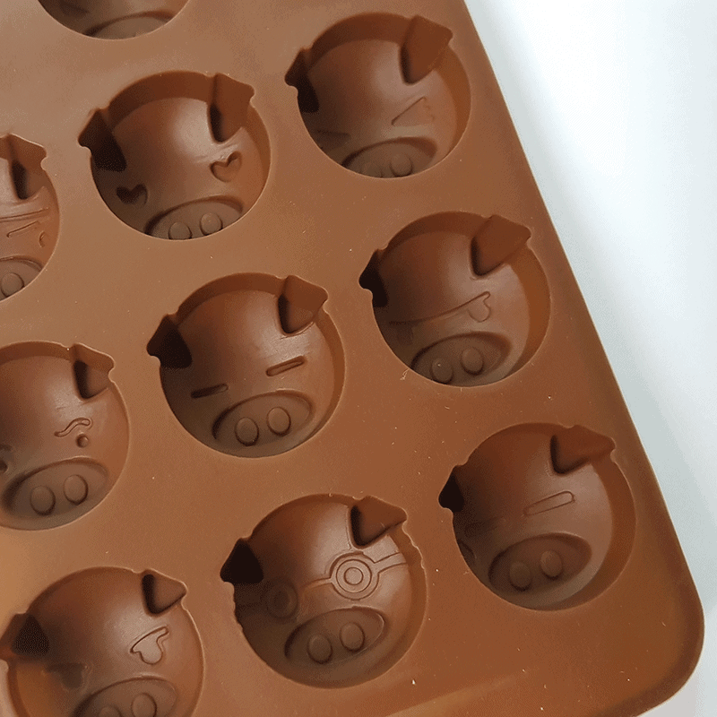 Moule silicone 15 funny pigs