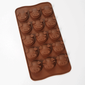 Moule silicone 15 funny pigs