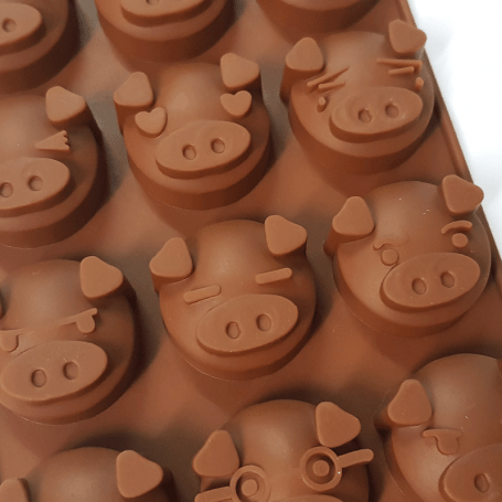 Moule silicone 15 funny pigs