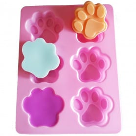 Moule silicone pattes de chat